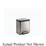 Kohler® 20942-BST Pantry Compact Step Can, 8 gal Capacity, 16-13/16 in L, Stainless Steel, Black