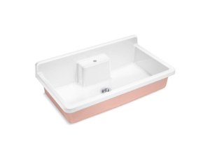 Kohler® 21103-1HPPB-0 Farmstead® Kitchen Sink, 150th Peachblow, 9 in D Bowl, 1 Faucet Holes, Enameled Cast Iron