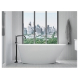 Kohler® 21388-0 Brazn™ Bath Tub, Soaking, 65-7/8 in L x 34-15/16 in W, Center Rear Drain, White
