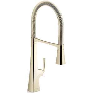 Kohler® 22060-AF Graze® Semi-Professional Kitchen Faucet, 1.5 gpm Flow Rate, Vibrant® French Gold, 1 Handle, Touch Control Function