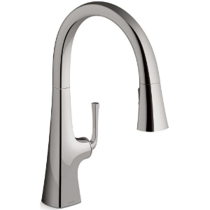 Kohler® 22062-TT Graze® Pull-Down Kitchen Faucet, 1.5 gpm Flow Rate, Vibrant® Titanium, 1 Handle, Touch Control Function
