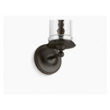 Kohler® 22545-SC01-BZL Damask® Sconce, (1) Type G/T Lamp, 120 V, Oil-Rubbed Bronze Housing