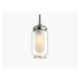 Kohler® 22653-PE01-SNL Artifacts® Pendant Fixture, (1) Type B/Edison Lamp, 40 W Fixture, 120 V, Polished Nickel Housing