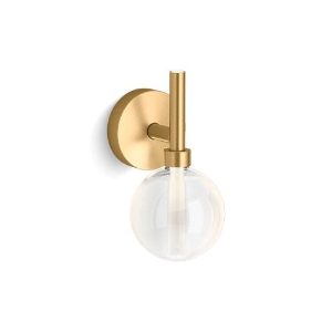 Kohler® 23467-SCLED-2GL Components® Lacemaker Sconce, (1) Integrated LED Lamp, 10 W Fixture, 120VAC, Brushed Moderne Brass Housing