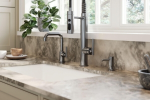 Kohler® 35761-SN Purist® Soap/Lotion Dispenser, 16 oz Capacity, Deck Mounting, Brass/Plastic, Vibrant® Polished Nickel
