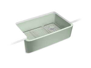 Kohler® 24268-42 Ironridge™ Farmhouse Kitchen Sink, Aspen Green, 30-13/16 in L x 19-11/16 in W x 9 in D Bowl, 34 in L x 22 in W x 10-1/16 in H, Cast Iron
