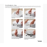 Kohler® 24494-A-0 Transitional Toilet Seat, Border™, Round Bowl, Contoured/Round Closed Front, Plastic, White, Slow Close Hinge
