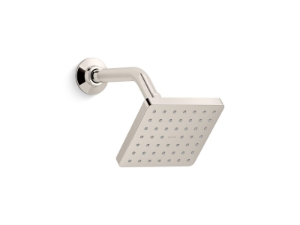 Kohler® 24805-G-SN Parallel® Showerhead, 1.75 gpm Max Flow, 1 Spray, 5 in W x 3-1/8 in D Head, 1/2 -14 NPT Connection, Vibrant® Polished Nickel