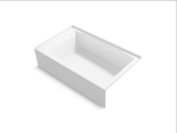 Kohler® 26107-RA-0 Entity® Bathtub, 60 in L x 36 in W, Right Drain, White