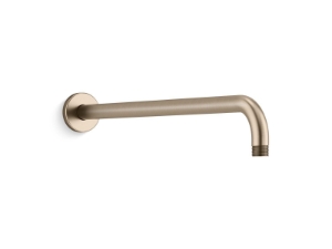Kohler® 26307-BV Statement® Wall Mount Rainhead Arm, 19 in L Arm, Brass Arm, 1/2 to 14 NPT Connection, Vibrant® Brushed Bronze