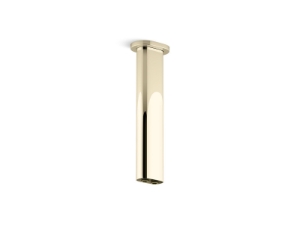 Kohler® 26326-AF Statement® Ceiling Mount Rainhead Arm, 10 in L Arm, Brass Arm, 1/2 to 14 NPT Connection, Vibrant® French Gold