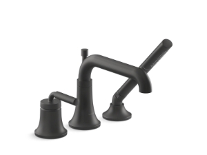 Kohler® 26441-4-BL Tone™ Faucet with Handshower, 1.75 gpm Flow Rate, 8-9/16 in Spou, Matte Black