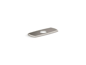 Kohler® 27007-BN Occasion® Escutcheon Plate, 6-7/16 in L x 2-11/16 in W x 5/16 in H, Brass, Vibrant® Brushed Nickel
