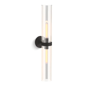 Kohler® 27264-SC02-BLL Purist® Two-Light Sconce, Matte Black