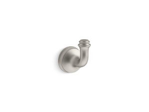 Kohler® 27385-BN Bellera® Robe Hook, (1) Hook, 3-3/8 in OAH x 2-5/16 in OAW x 3-1/8 in OAD, Zinc, Vibrant® Brushed Nickel
