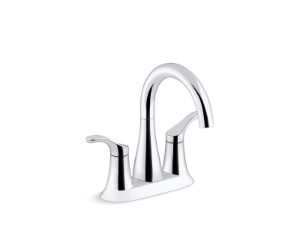 Kohler® 27388-4K-CP Simplice® Centerset Bathroom Sink Faucet, 1.0 gpm, Polished Chrome