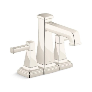 Kohler® 27398-4-SN Riff® Centerset Bathroom Sink Faucet, Vibrant® Polished Nickel, 2 Handles, Clicker Drain, 1.2 gpm Flow Rate