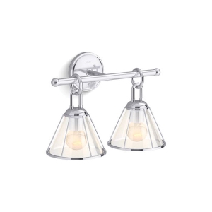 Kohler® 27742-SC02-CPL Light Sconce, (2) CFL Lamps, 120 VAC, Polished Chrome Housing