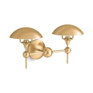 Kohler® 27945-SC02-2GL Vorleigh™ Sconce, (2) Type G Lamps, 120V, Brushed Modern Brass Housing