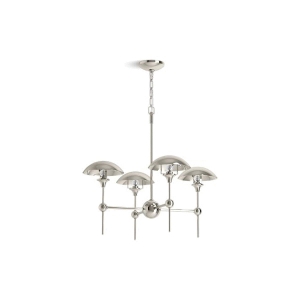 Kohler® 27950-CH04-SNL Vorleigh™ Chandelier, (4) Type G Lamps, 120V, Polished Nickel Housing