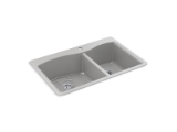 Kohler® 28002-1-CM4 Kennon® 33" Top-/Undermount Double-Bowl Kitchen Sink, Matte Grey