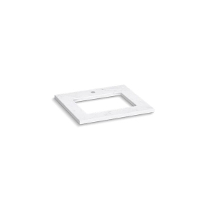 Kohler® 28246-EST Silestone® Vanity Top With Cutout, 1-3/16 in OAH x 25-1/8 in OAW x 22-7/16 in OAD, Quartz Top, Eternal Statuario Top