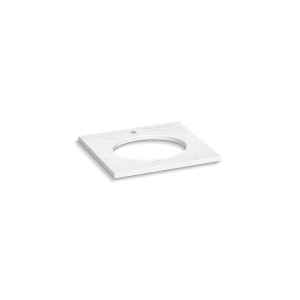 Kohler® 28247-EST Silestone® Vanity Top With Cutout, 1-3/16 in OAH x 25-1/8 in OAW x 22-7/16 in OAD, Quartz Top, Eternal Statuario Top