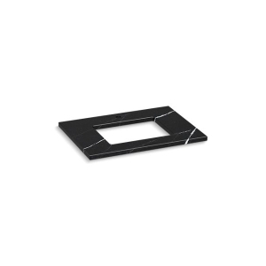 Kohler® 28248-EMQ Silestone® Vanity Top With Cutout, 1-3/16 in OAH x 31-1/8 in OAW x 22-7/16 in OAD, Quartz Top, Eternal Marquina Top