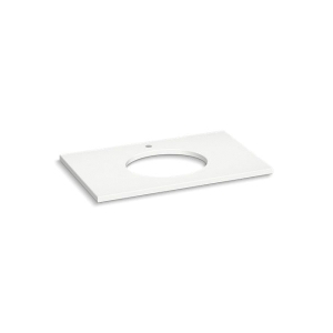 Kohler® 28251-MMW Silestone® Vanity Top With Cutout, 1-3/16 in OAH x 37-1/8 in OAW x 22-7/16 in OAD, Quartz Top, Miami White Top