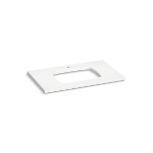 Kohler® 28252-MMW Silestone® Vanity Top With Carillon® Cutout, 1-3/16 in OAH x 37-1/8 in OAW x 22-7/16 in OAD, Quartz Top, Miami White Top