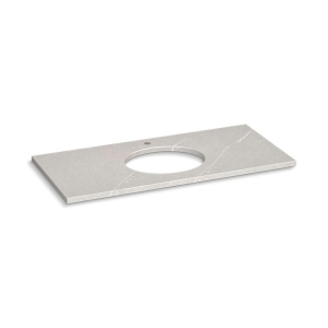 Kohler® 28254-ESR Silestone® Vanity Top With Cutout, 1-3/16 in OAH x 49-1/8 in OAW x 22-7/16 in OAD, Quartz Top, Eternal Serena Top