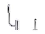 Kohler® 28274-BL Components® Kitchen Faucet, 1.5 gpm Flow Rate, High Arc Swing Spout, Matte Black, 1 Handle