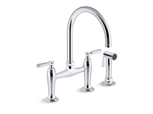 Kohler® 28356-CP Edalyn™ by Studio McGee Kitchen Sink Faucet with Side Sprayer, 1.5 gpm Flow Rate, Polished Chrome