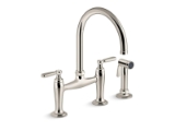 Kohler® 28356-SN Edalyn™ by Studio McGee Kitchen Sink Faucet with Side Sprayer, 1.5 gpm Flow Rate, Vibrant® Polished Nickel