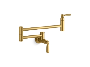 Kohler® 28359-2MB Edalyn™ by Studio McGee Pot Filler, Articulating Spout, Vibrant® Brushed Moderne Brass, 1 Handle