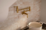 Kohler® 28359-2MB Edalyn™ by Studio McGee Pot Filler, Articulating Spout, Vibrant® Brushed Moderne Brass, 1 Handle