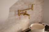 Kohler® 28359-2MB Edalyn™ by Studio McGee Pot Filler, Articulating Spout, Vibrant® Brushed Moderne Brass, 1 Handle