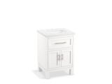 Kohler® 28379-ASB-0 Quo® 24" Bathroom Vanity Cabinet With Sink and Quartz Top, White