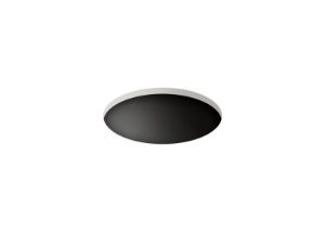 Kohler® 29000-7 Caxton® Bathroom Sink, Round Shape, Vitreous China, Black