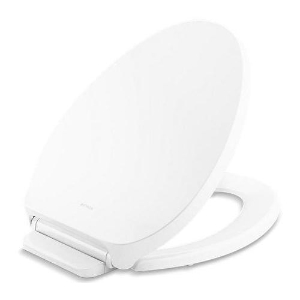 Kohler® 29030-0 Toilet Seat, Drift™ Tab, Elongated Bowl, Closed Front, White, Quiet-Close™ Hinge