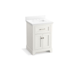 Kohler® 29259-BD1-0 Charlemont™ 24" Bathroom Vanity Cabinet With Sink and Quartz Top, White