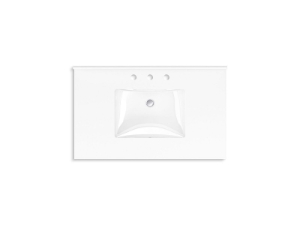 Kohler® 40639-BD1-BWK Kresla™ Vanity Cabinet with Sink and Top, 39-11/16 in OAH x 36 in OAW x 22-7/16 in OAD, Carbon Oak Cabinet