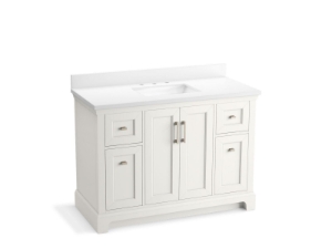 Kohler® 29262-BD1-0 Charlemont™ Vanity Cabinet with Sink and Top, 39-11/16 in OAH x 48 in OAW x 22-7/16 in OAD