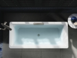Kohler® 29327-7-0 Volute™ Bathtub, Soaker, 63 in L x 28-5/16 in W, Center Drain, Black