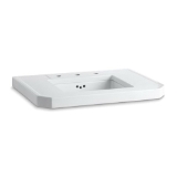 Kohler® 3020-0 Kathryn® Console Tabletop, 32 in L x 22 in W, Rectangle Sink, 10 in Faucet Hole Spacing, White