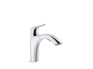 Kohler® 30468-CP Rival® Pull Out Kitchen Sink, 1.5 gpm Flow Rate, Rotating Spout, Polished Chrome, 1 Handle