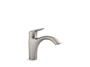 Kohler® 30470-VS Rival® Single Handle Kitchen Sink Faucet, 1.5 gpm Flow Rate, High-Arc Spout, Vibrant® Stainless, 1 Handle