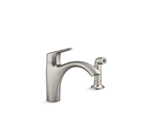 Kohler® 30471-VS Rival® Single Handle Kitchen Sink Faucet, 1.5 gpm Flow Rate, High-Arc Spout, Vibrant® Stainless, 1 Handle