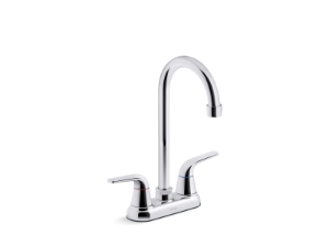 Kohler® 30617-CP 30617 Jolt Traditional Sink faucet, 1.5 gpm Flow Rate, 4 in Center, Swivel Spout, Polished Chrome, 2 Handles