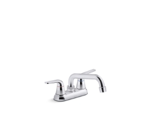 Kohler® 30618-CP 30618 Jolt Sink Faucet, 4 gpm Flow Rate, 4 in Center, Swivel Spout, Polished Chrome, 2 Handles